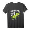 Kinder Dino Geburtstag Shirt - Roar Ich bin 5 Jahre Dinosaurier T-Shirt für Jungen und Mädchen, perfektes Geburtstags- und Weihnachtsgeschenk