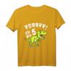 Kinder Dino Geburtstag Shirt - Roar Ich bin 5 Jahre Dinosaurier T-Shirt für Jungen und Mädchen, perfektes Geburtstags- und Weihnachtsgeschenk