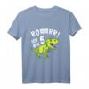 Kinder Dino Geburtstag Shirt - Roar Ich bin 5 Jahre Dinosaurier T-Shirt für Jungen und Mädchen, perfektes Geburtstags- und Weihnachtsgeschenk