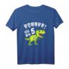 Kinder Dino Geburtstag Shirt - Roar Ich bin 5 Jahre Dinosaurier T-Shirt für Jungen und Mädchen, perfektes Geburtstags- und Weihnachtsgeschenk