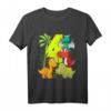 Kinder Dino T-Shirt zum 4. Geburtstag für Jungen und Mädchen - Lustiges Dinosaurier Design für Kindergeburtstag, Einschulung & Geschenk