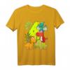 Kinder Dino T-Shirt zum 4. Geburtstag für Jungen und Mädchen - Lustiges Dinosaurier Design für Kindergeburtstag, Einschulung & Geschenk