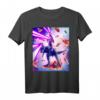 Laser Augen Space Cat T-Shirt mit Hund und Dinosaurier – Klassisch geschnitten, doppelt genähter Saum, perfekt für Tier- und Space-Fans