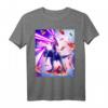 Laser Augen Space Cat T-Shirt mit Hund und Dinosaurier – Klassisch geschnitten, doppelt genähter Saum, perfekt für Tier- und Space-Fans