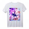 Laser Augen Space Cat T-Shirt mit Hund und Dinosaurier – Klassisch geschnitten, doppelt genähter Saum, perfekt für Tier- und Space-Fans