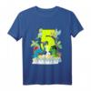 Kinder Piraten Dino T-Shirt für 5-jährige Jungen - Lustiges Dinosaurier Design zum Geburtstag, Schule & Kindergarten