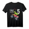 Kinder Geburtstag T-Shirt für 5 Jahre Dinosaurier & Monster Truck – Buntes Geschenk für Jungen & Mädchen