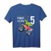 Kinder Geburtstag T-Shirt für 5 Jahre Dinosaurier & Monster Truck – Buntes Geschenk für Jungen & Mädchen