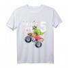 Kinder Geburtstag T-Shirt für 5 Jahre Dinosaurier & Monster Truck – Buntes Geschenk für Jungen & Mädchen