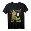 Kinder Geburtstag Shirt für 6-Jährige Junge mit Dinosaurier Motiv - Klassisch geschnitten, langlebig & perfekt als Geschenk
