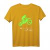 Grünes Motocross Dirt Bike Rider Jumping Motorcycle T-Shirt – Für Abenteuer im Gelände, Trails und Offroad-Fahrten