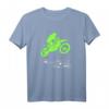 Grünes Motocross Dirt Bike Rider Jumping Motorcycle T-Shirt – Für Abenteuer im Gelände, Trails und Offroad-Fahrten