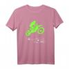 Grünes Motocross Dirt Bike Rider Jumping Motorcycle T-Shirt – Für Abenteuer im Gelände, Trails und Offroad-Fahrten