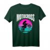 Dirt Bike Motocross Offroad Retrowave Sonnenuntergang T-Shirt – Lustiges Geschenk für Biker, Enduro- und Supercross-Fans zu Vatertag, Geburtstag & Weihnachten