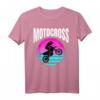 Dirt Bike Motocross Offroad Retrowave Sonnenuntergang T-Shirt – Lustiges Geschenk für Biker, Enduro- und Supercross-Fans zu Vatertag, Geburtstag & Weihnachten