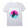 Dirt Bike Motocross Offroad Retrowave Sonnenuntergang T-Shirt – Lustiges Geschenk für Biker, Enduro- und Supercross-Fans zu Vatertag, Geburtstag & Weihnachten