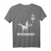 Disc Golf Dinosaurier T-Shirt mit Tyrannosaurus & Flugscheibe – Lustiges Geschenk für Discgolfer, Ultimate Frisbee & Sportliebhaber an Geburtstagen, Weihnachten & Events
