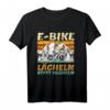 E-Bike lächeln statt hecheln Fahrrad Geschenk Vintage T-Shirt – Lustiges Radfahrer T-Shirt für Herren und Damen als Geschenkidee