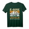 E-Bike lächeln statt hecheln Fahrrad Geschenk Vintage T-Shirt – Lustiges Radfahrer T-Shirt für Herren und Damen als Geschenkidee