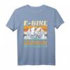 E-Bike lächeln statt hecheln Fahrrad Geschenk Vintage T-Shirt – Lustiges Radfahrer T-Shirt für Herren und Damen als Geschenkidee
