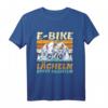E-Bike lächeln statt hecheln Fahrrad Geschenk Vintage T-Shirt – Lustiges Radfahrer T-Shirt für Herren und Damen als Geschenkidee