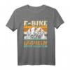 E-Bike lächeln statt hecheln Fahrrad Geschenk Vintage T-Shirt – Lustiges Radfahrer T-Shirt für Herren und Damen als Geschenkidee