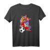 Dabbing Einhorn Peru Fußball Mannschaft T-Shirt mit peruanischer Flagge - Lustige Fanbekleidung für Fußballfans und Supporter