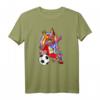 Dabbing Einhorn Peru Fußball Mannschaft T-Shirt mit peruanischer Flagge - Lustige Fanbekleidung für Fußballfans und Supporter
