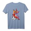 Dabbing Einhorn Peru Fußball Mannschaft T-Shirt mit peruanischer Flagge - Lustige Fanbekleidung für Fußballfans und Supporter