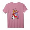 Dabbing Einhorn Peru Fußball Mannschaft T-Shirt mit peruanischer Flagge - Lustige Fanbekleidung für Fußballfans und Supporter