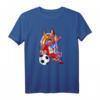 Dabbing Einhorn Peru Fußball Mannschaft T-Shirt mit peruanischer Flagge - Lustige Fanbekleidung für Fußballfans und Supporter