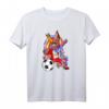 Dabbing Einhorn Peru Fußball Mannschaft T-Shirt mit peruanischer Flagge - Lustige Fanbekleidung für Fußballfans und Supporter