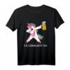 Es eskaliert eh Dabbing Einhorn mit Bierkrug T-Shirt – Lustiges Bierliebhaber Outfit für Volksfest & Feiern