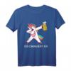 Es eskaliert eh Dabbing Einhorn mit Bierkrug T-Shirt – Lustiges Bierliebhaber Outfit für Volksfest & Feiern