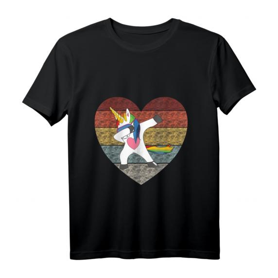 Dabbing Unicorn Sonnenbrille Regenbogen Glitzer T-Shirt – Buntes Einhorn Design für Mädchen, Jungen & Erwachsene, Perfekt als Geschenk zum Geburtstag & Weihnachten