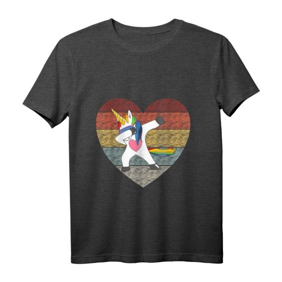 Dabbing Unicorn Sonnenbrille Regenbogen Glitzer T-Shirt – Buntes Einhorn Design für Mädchen, Jungen & Erwachsene, Perfekt als Geschenk zum Geburtstag & Weihnachten