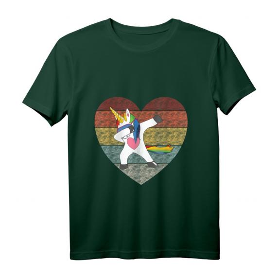 Dabbing Unicorn Sonnenbrille Regenbogen Glitzer T-Shirt – Buntes Einhorn Design für Mädchen, Jungen & Erwachsene, Perfekt als Geschenk zum Geburtstag & Weihnachten