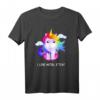 I Love Metal BITCH EINHORN T-Shirt - Lustiges Heavy Metal Festival Shirt für Metal Fans & Freunde mit bösem Einhorn Design