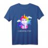 I Love Metal BITCH EINHORN T-Shirt - Lustiges Heavy Metal Festival Shirt für Metal Fans & Freunde mit bösem Einhorn Design
