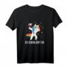 Es Eskaliert Eh T-Shirt mit Dabbing Unicorn und Wein – Lustiges Party-Shirt für Wein- und Einhornliebhaberinnen