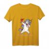 Damen HapMonkey Dabbing T-Shirt mit V-Ausschnitt – Perfektes Geschenk für Junggesellinnenabschied, Weinliebhaberinnen & Einhorn-Fans