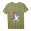 Damen HapMonkey Dabbing T-Shirt mit V-Ausschnitt – Perfektes Geschenk für Junggesellinnenabschied, Weinliebhaberinnen & Einhorn-Fans