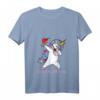 Damen HapMonkey Dabbing T-Shirt mit V-Ausschnitt – Perfektes Geschenk für Junggesellinnenabschied, Weinliebhaberinnen & Einhorn-Fans