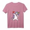 Damen HapMonkey Dabbing T-Shirt mit V-Ausschnitt – Perfektes Geschenk für Junggesellinnenabschied, Weinliebhaberinnen & Einhorn-Fans