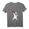 Damen HapMonkey Dabbing T-Shirt mit V-Ausschnitt – Perfektes Geschenk für Junggesellinnenabschied, Weinliebhaberinnen & Einhorn-Fans
