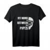 Hockey Goalie T-Shirt mit Spruch 'My home is between the pipes' – Perfekt für Eishockey- und Feldhockeytorhüter zum Training, Spiel und Freizeit