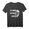 Hockey Goalie T-Shirt mit Spruch 'My home is between the pipes' – Perfekt für Eishockey- und Feldhockeytorhüter zum Training, Spiel und Freizeit