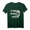 Hockey Goalie T-Shirt mit Spruch 'My home is between the pipes' – Perfekt für Eishockey- und Feldhockeytorhüter zum Training, Spiel und Freizeit