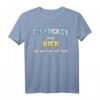 Lustiges Eishockey und Bier T-Shirt mit Spruch – Perfektes Geschenk für Fans, Team und Trainer