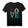 Damen Schlittschuh Eiskunstlauf Eislaufen LOVE Geschenk T-Shirt – Klassisch geschnitten, perfekt für Eiskunstlauf-Fans